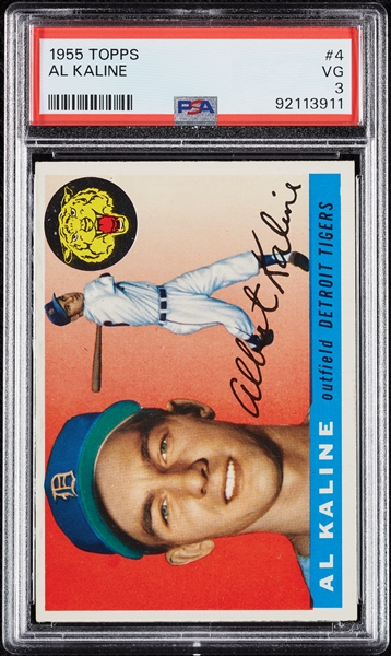 1955 Topps Al Kaline No. 4 PSA 3