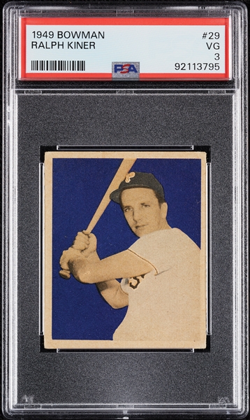 1949 Bowman Ralph Kiner No. 29 PSA 3