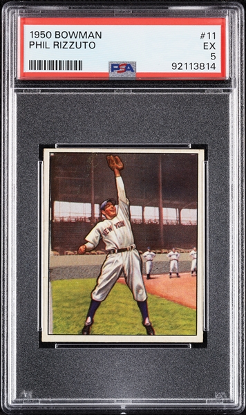 1950 Bowman Phil Rizzuto No. 11 PSA 5