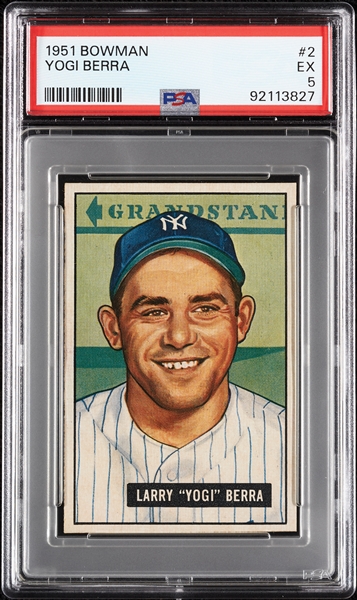 1951 Bowman Yogi Berra No. 2 PSA 5