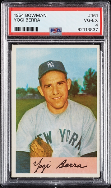 1954 Bowman Yogi Berra No. 161 PSA 4