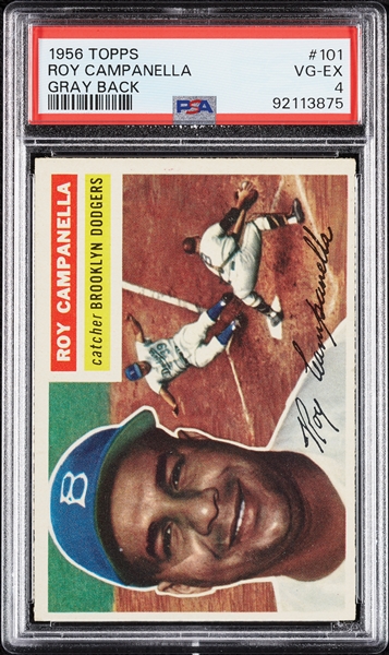 1956 Topps Roy Campanella Gray Back No. 101 PSA 4