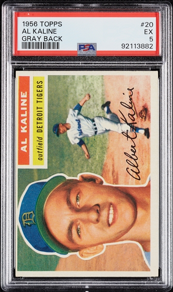 1956 Topps Al Kaline Gray Back No. 20 PSA 5