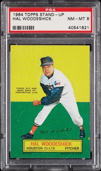 1964 Topps Stand-Up Hal Woodeshick PSA 8