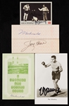 Boxing HOFer Signed Group with (2) Muhammad Ali, Schmeling, Holmes (5)