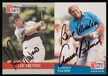 Arnold Palmer & Lee Trevino Signed Pro Set Golf Cards (2)