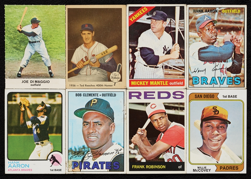 1933-70s Old-Fashioned Baseball Auction Lot, Nine Brands, Six Dozen HOFers, 1966 Topps Mantle (164)