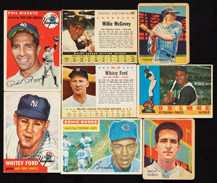 1933-70s Old-Fashioned Baseball Auction Lot, Nine Brands, Six Dozen HOFers, 1966 Topps Mantle (164)