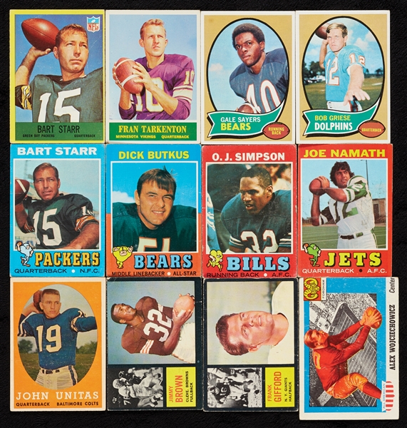 1950s to 1970s Topps and Philly Gum HOFer Group (70)