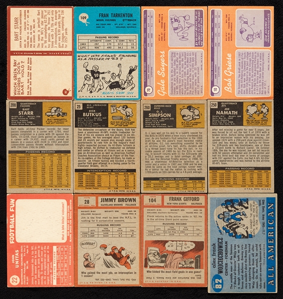 1950s to 1970s Topps and Philly Gum HOFer Group (70)