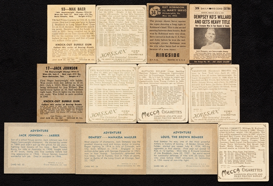 1910 to 1950s Boxing Cards, HOFers (22)