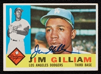 Jim Gilliam Signed 1960 Topps No. 255 (JSA)