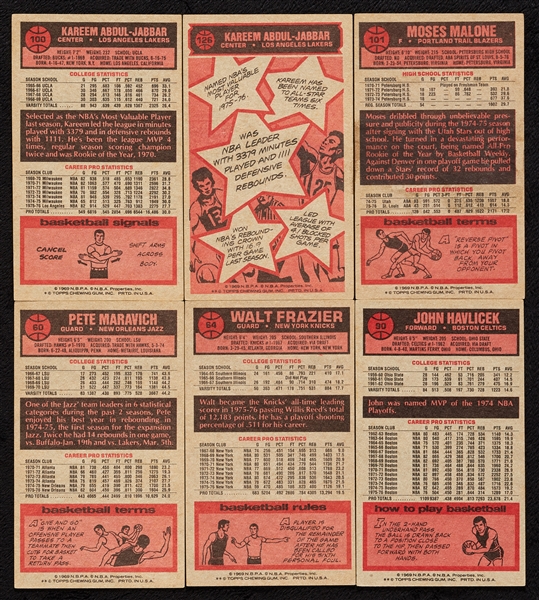 1976 Topps Basketball Group with 17 Signatures