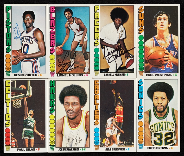 1976 Topps Basketball Group with 17 Signatures