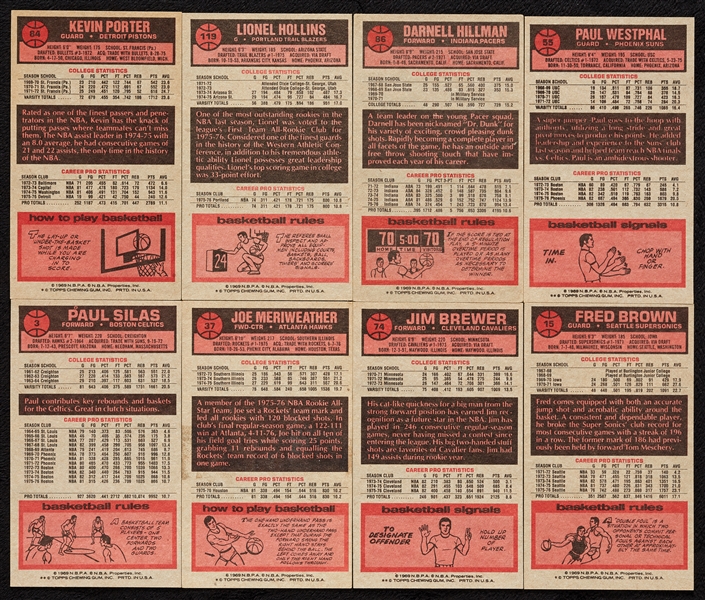 1976 Topps Basketball Group with 17 Signatures