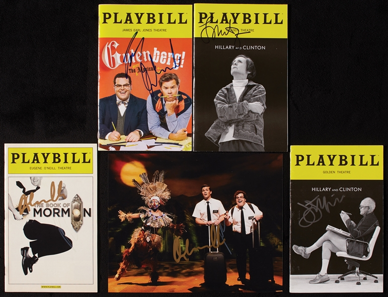 Signed Photo & Playbill Group with John Lithgow, Josh Gad (5)