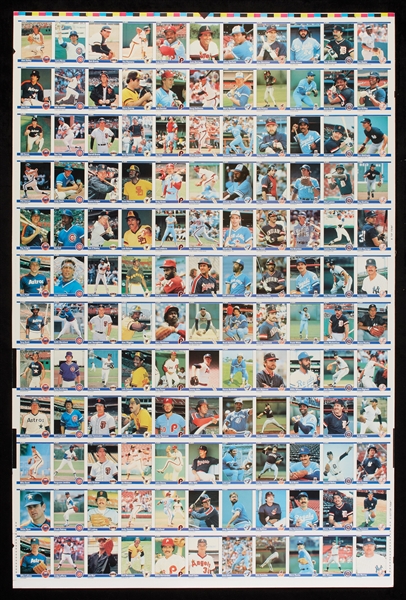 1984 Fleer and Donruss High-Grade Sets on Uncut Sheets (10)