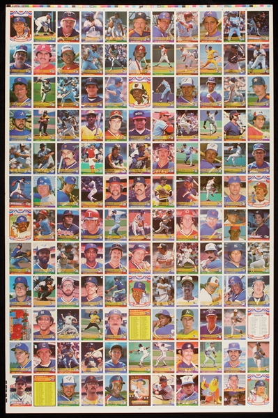 1984 Fleer and Donruss High-Grade Sets on Uncut Sheets (10)