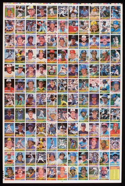 1984 Fleer and Donruss High-Grade Sets on Uncut Sheets (10)