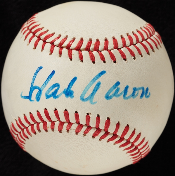 Hank Aaron Single-Signed OAL Baseball (JSA)