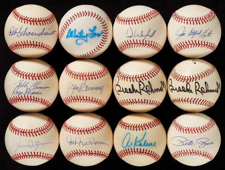 Single-Signed Baseballs Group with HOFers (26)