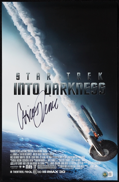 Chris Pine Signed Star Trek Into Darkness Poster (BAS)