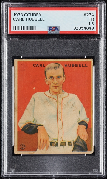 1933 Goudey Carl Hubbell No. 234 PSA 1.5