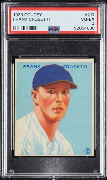 1933 Goudey Frank Crosetti No. 217 PSA 4