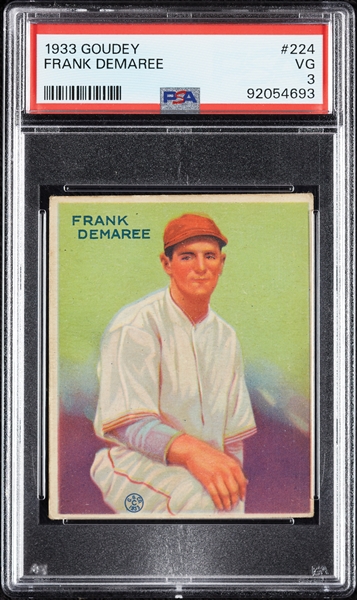 1933 Goudey Frank Demaree No. 224 PSA 3