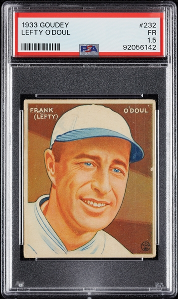 1933 Goudey Lefty O'Doul No. 232 PSA 1.5