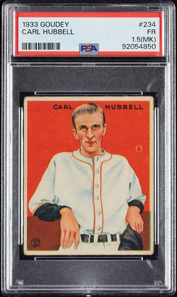 1933 Goudey Carl Hubbell No. 234 PSA 1.5 (MK)