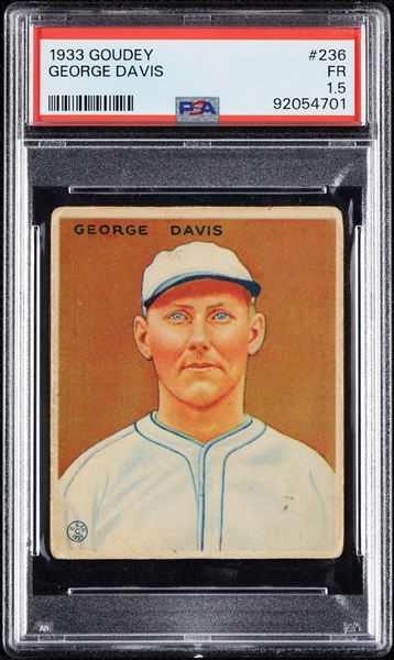 1933 Goudey George Davis No. 236 PSA 1.5