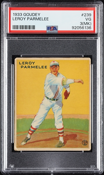 1933 Goudey Leroy Parmelee No. 239 PSA 3 (MK)