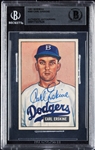 Carl Erskine Signed 1951 Bowman RC No. 260 (BAS)