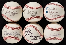 Sports Related Single-Signed Baseballs with John Wooden (6)