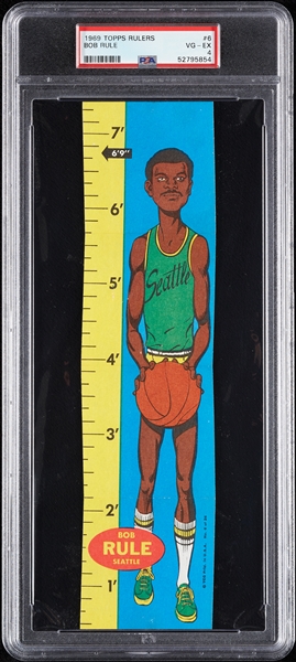 1969 Topps Basketball Rulers Bob Rule No. 6 PSA 4