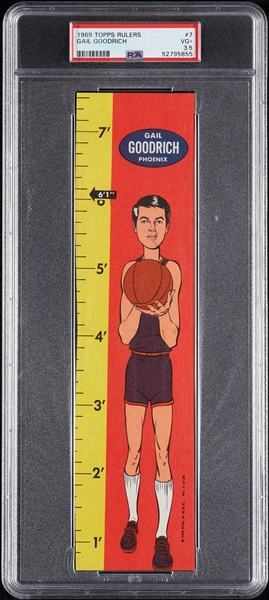 1969 Topps Basketball Rulers Gail Goodrich No. 7 PSA 3.5