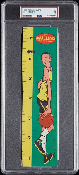 1969 Topps Basketball Rulers Jeff Mullins No. 8 PSA 5