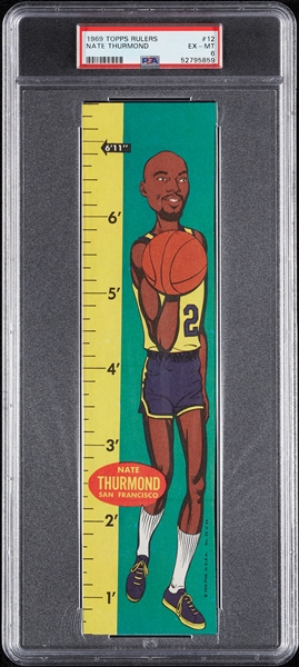 1969 Topps Basketball Rulers Nate Thurmond No. 12 PSA 6