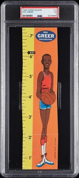 1969 Topps Basketball Rulers Hal Greer No. 13 PSA 5