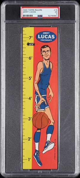 1969 Topps Basketball Rulers Jerry Lucas No. 15 PSA 5