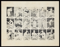 Rarest Mickey Mantle Card on One-of-A-Kind 1961 (1963) Topps Dice Game Test Issue Uncut Sheet