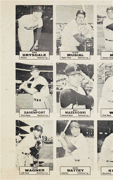 Rarest Mickey Mantle Card on One-of-A-Kind 1961 (1963) Topps Dice Game Test Issue Uncut Sheet