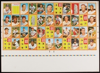 1962 Topps Baseball High Series Proof Sheet No Black Ink