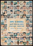 1956 Topps Baseball Uncut Sheet Advertising Display With Clemente, Ted and Robby