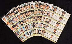 1961 Post Cereal Baseball Uncut Team Sheets Complete Set (16)