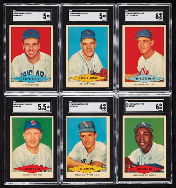 1954 Red Heart Dog Food Complete SGC-Graded Set with Mantle SGC 6 (33)