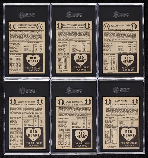 1954 Red Heart Dog Food Complete SGC-Graded Set with Mantle SGC 6 (33)