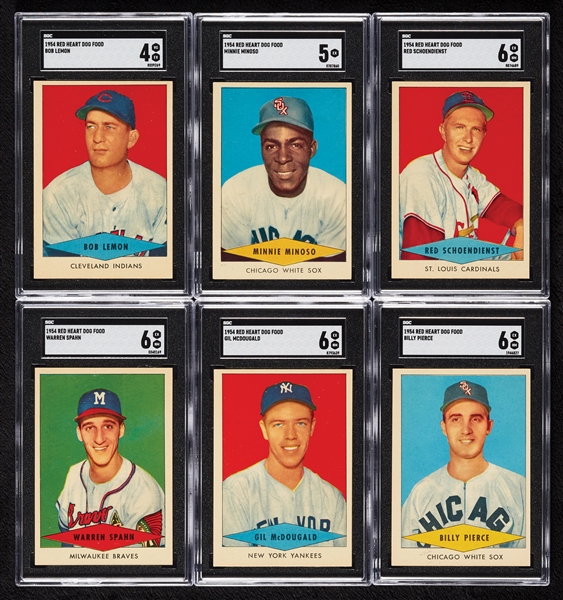 1954 Red Heart Dog Food Complete SGC-Graded Set with Mantle SGC 6 (33)