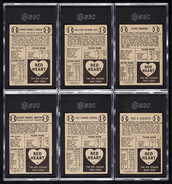 1954 Red Heart Dog Food Complete SGC-Graded Set with Mantle SGC 6 (33)